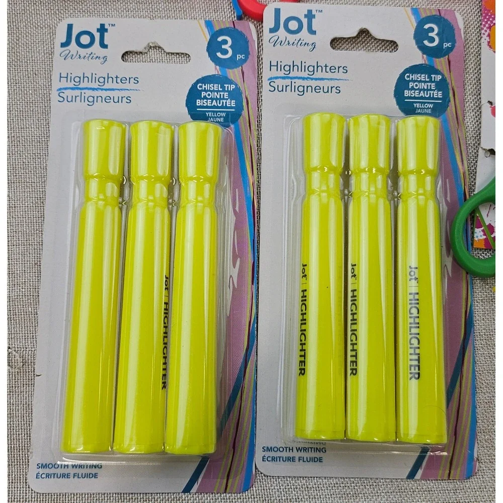 Jot Highlighters and Safety Scissors Bulk Set Kids School Supplies 23pc Bundle